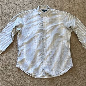 Ralph Lauren Blue and White Striped Shirt